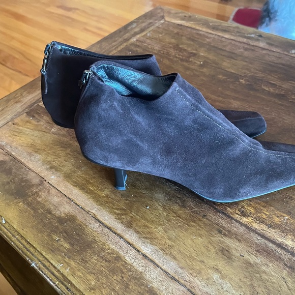 Prada chocolate brown suede ankle boot - Picture 5 of 5